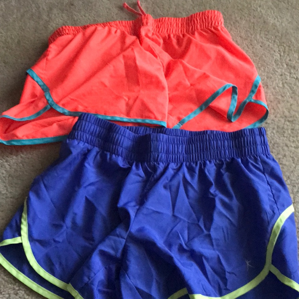 2 Danskin now shorts blue and orange size M